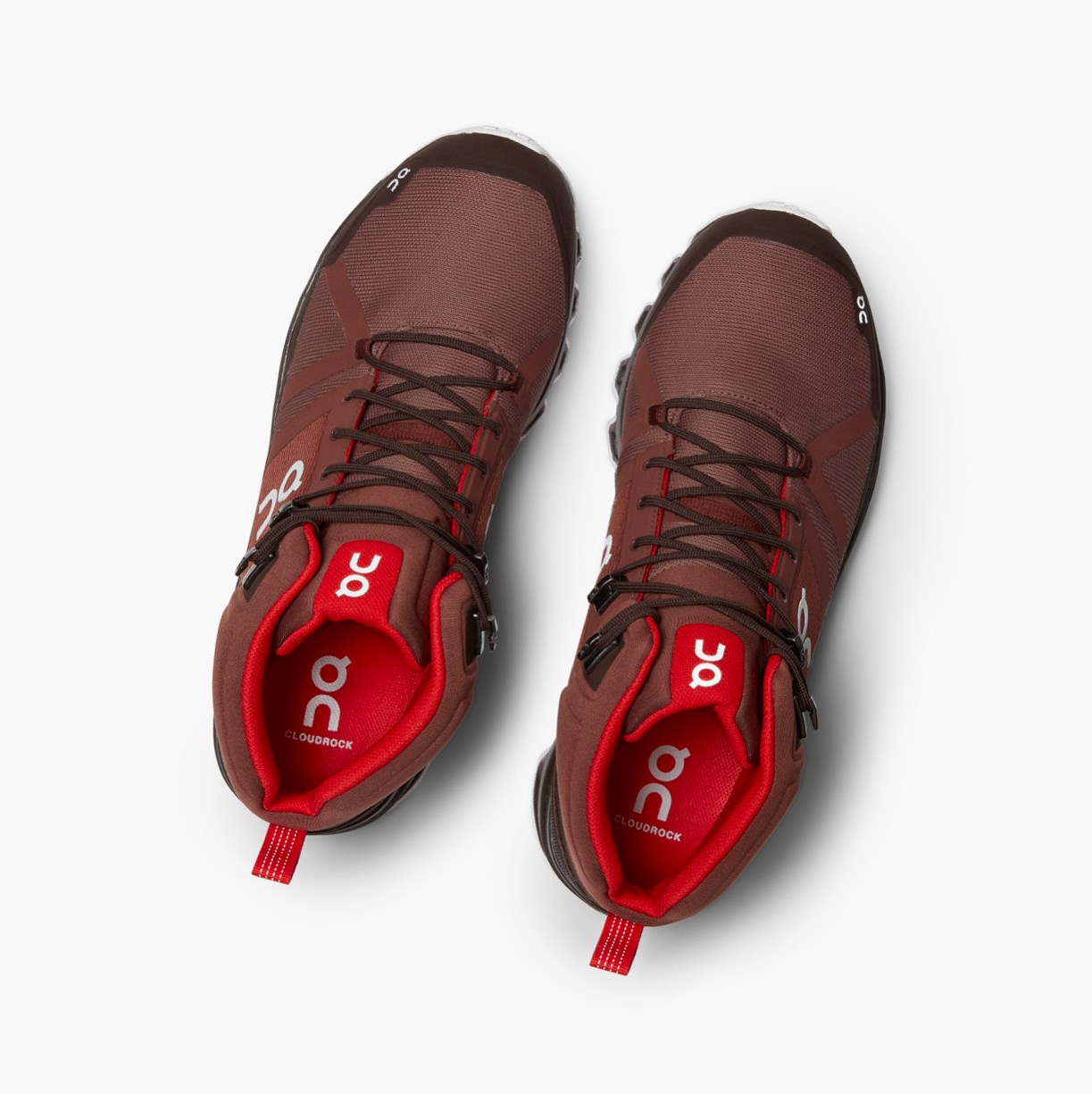 On Running Cloudrock Waterproof Muške Planinarske Cipele Crvene | 7153JDUMZ
