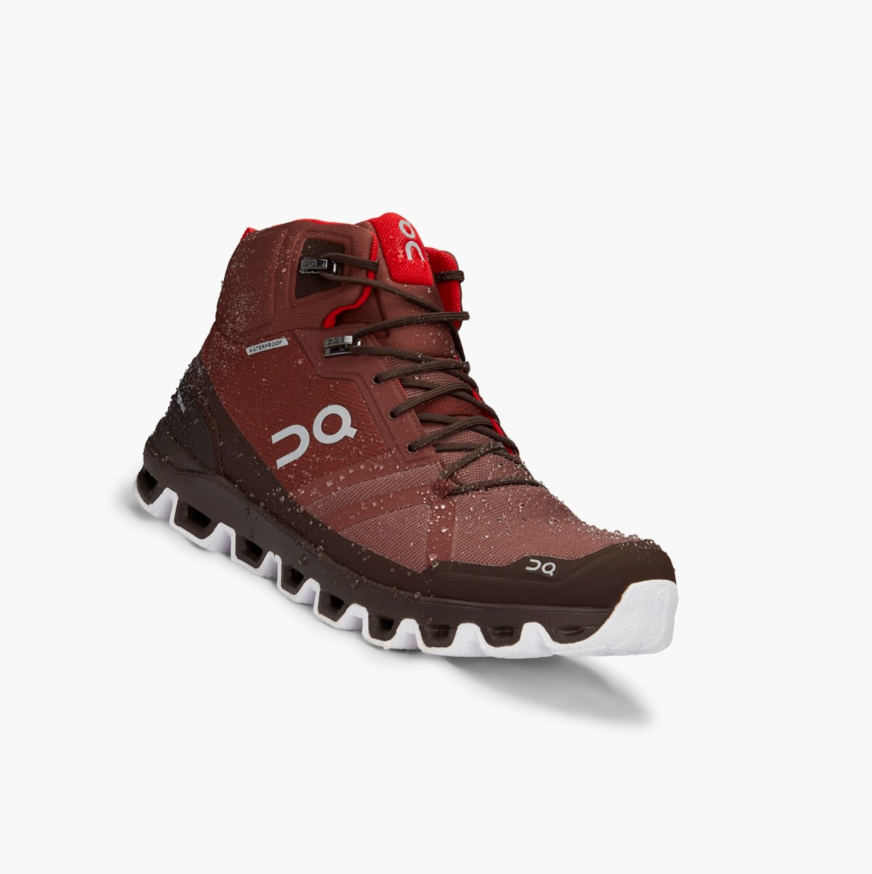 On Running Cloudrock Waterproof Muške Planinarske Cipele Crvene | 7153JDUMZ