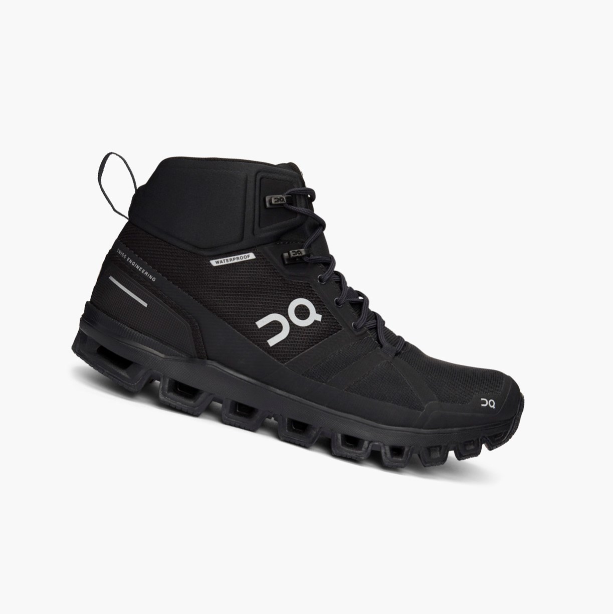 On Running Cloudrock Waterproof Ženske Planinarske Cipele Crne | 0675ULBRK