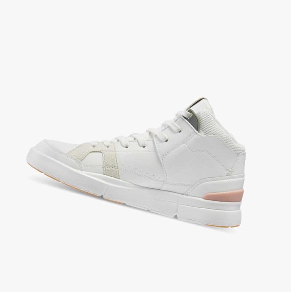 On Running THE ROGER Clubhouse Mid Ženske Tenisice White/Rose | 6072UJQSE